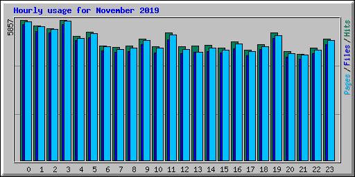 Hourly usage for November 2019