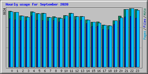 Hourly usage for September 2020