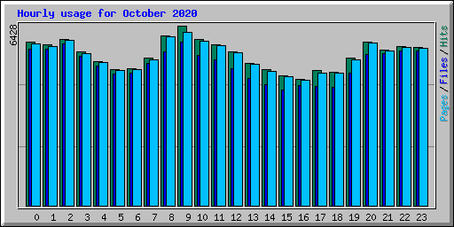 Hourly usage for October 2020