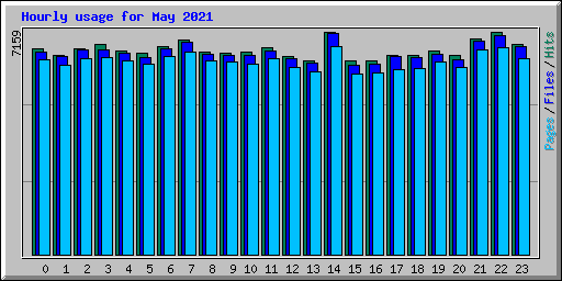 Hourly usage for May 2021