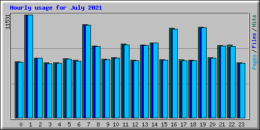 Hourly usage for July 2021