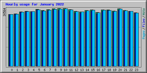 Hourly usage for January 2022