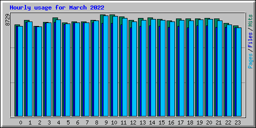 Hourly usage for March 2022