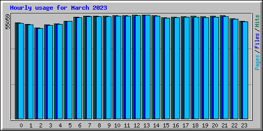 Hourly usage for March 2023