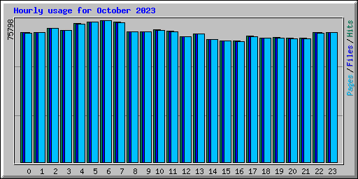 Hourly usage for October 2023