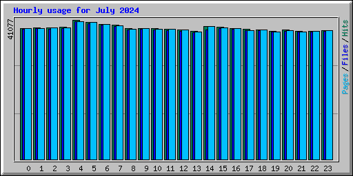 Hourly usage for July 2024