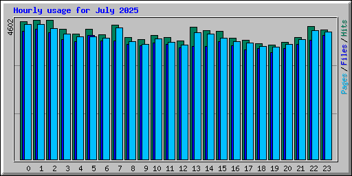 Hourly usage for July 2025